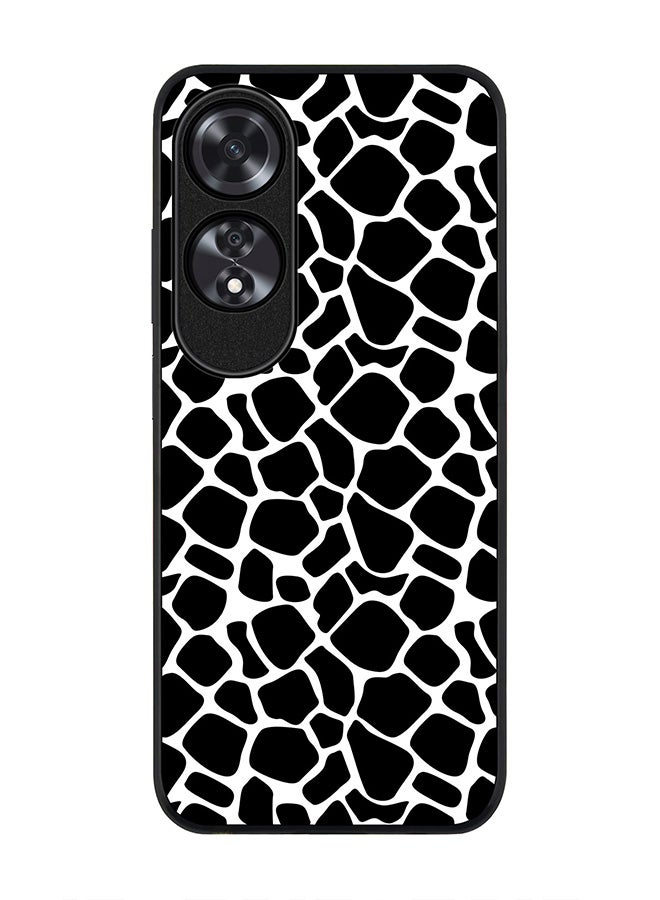 Stylizedd Rugged Black edge case for Oppo A60, Slim fit Soft Case Flexible Rubber Edges Anti Drop TPU Gel Thin Cover -  Cow Skin Print - Image 1