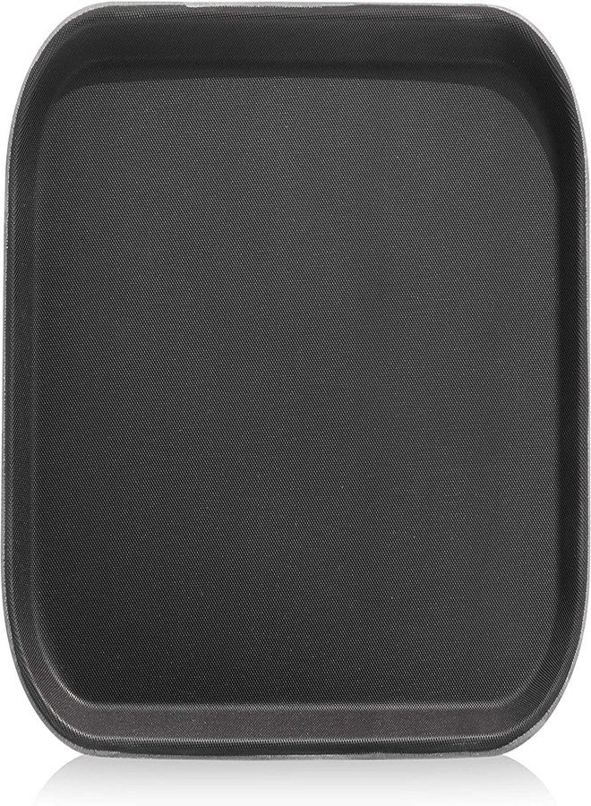 Kitchenwell Multipurpose Plastic Tray for Durable Dish Drainer with Drainage System| Kitchen Organizer | Dish Drainer Basket | Serving | Compact Kitchen Tray for Utensil Storage (Black) - Image 1
