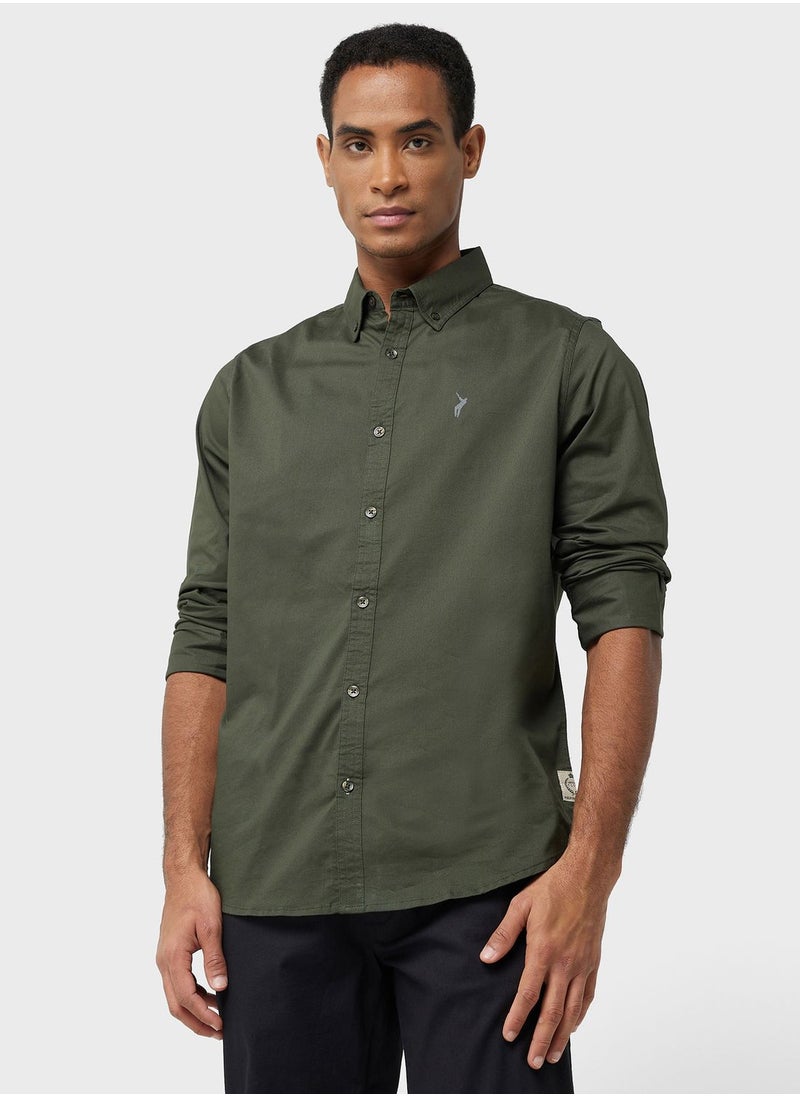 Thomas Scott - Thomas Scott Classic Spread Collar Cotton Shirt - Image 1