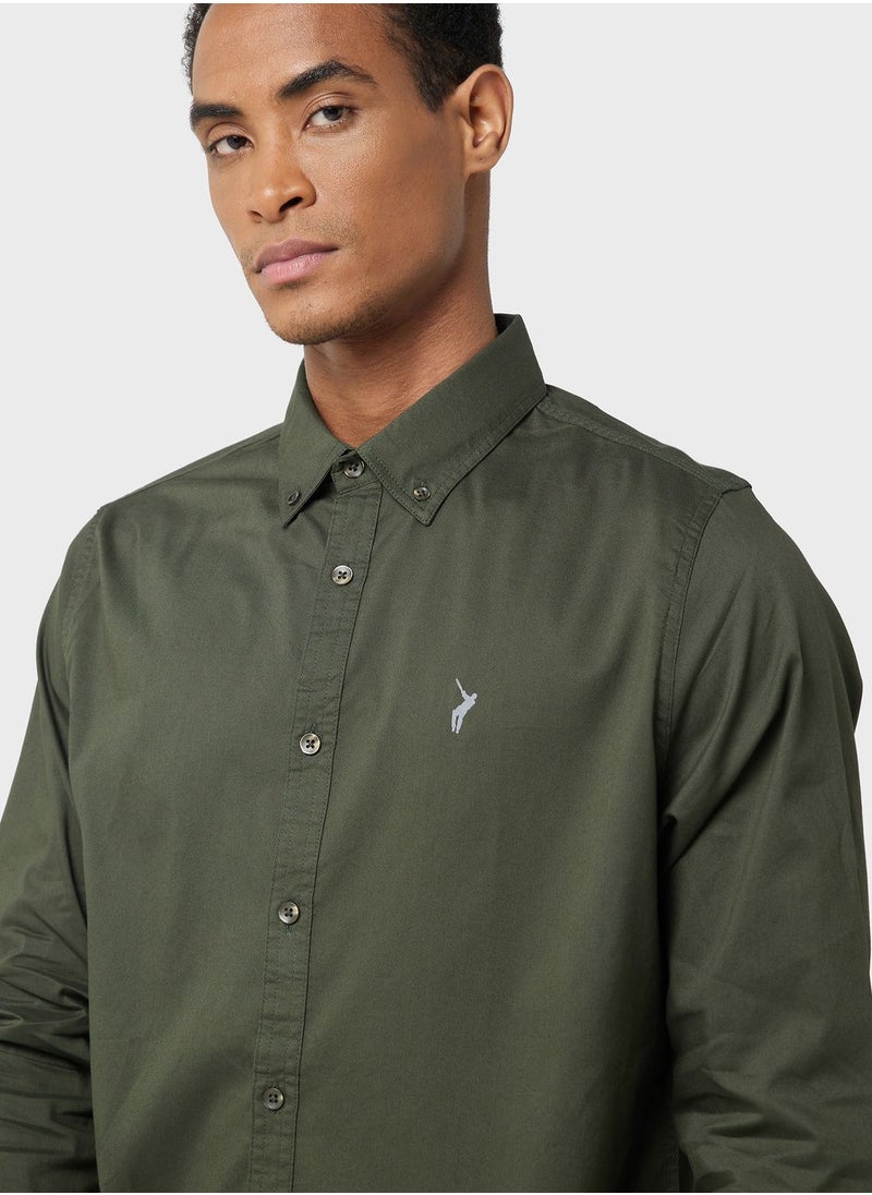 Thomas Scott - Thomas Scott Classic Spread Collar Cotton Shirt - Image 1