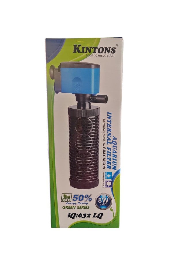 Kintons 50% Energy Saving Aquarium Internal Filter Submersible Filter for Freshwater & Marine Aquarium 8w 1400L/h - IQ632LQ - Image 2