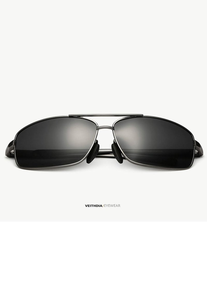 Veithdia Men's Square Polarized UV Resistant Sunglasses - Image 2