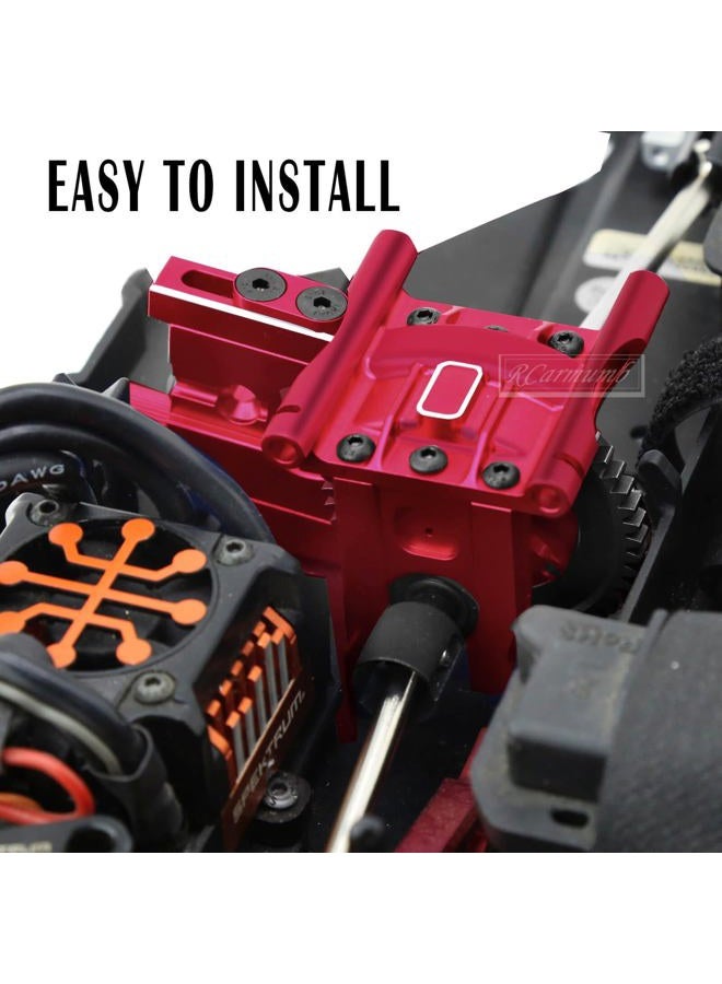 Rcarmumb RC Center Differential Mount & Cover & Motor Mount & 50T Diff Gear Slipper Upgrades Part for Arrma 1/8 Karton 6S,Typhon 6S,Outcast 6S,Talion 6S,Red - Image 3