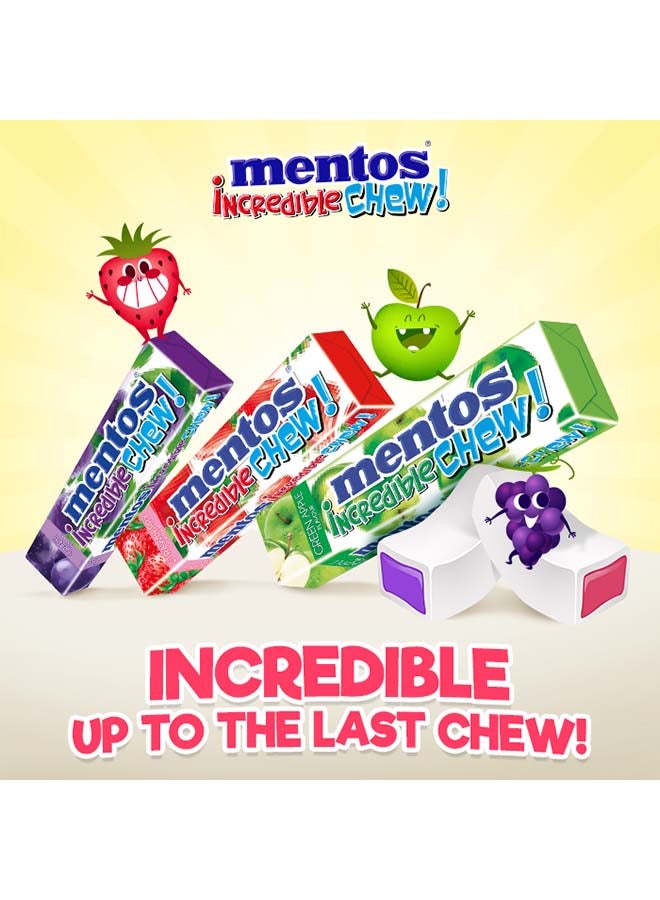 Mentos Incredible Chew Candy Green Apple Flavor 45g - Image 2