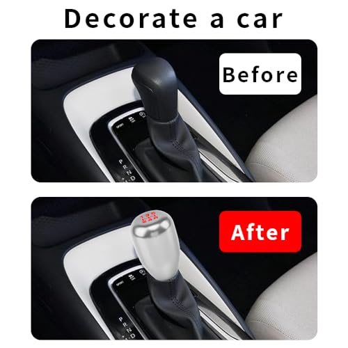Kutyun Car Gear Shift Knobs, Manual Transmission Shift Knob, 5 Speed Car Stick Shift Knob with Adapter, Aluminum Alloy Shift Lever Knob, Universal Automatic Replacement for Manual Car - Image 5