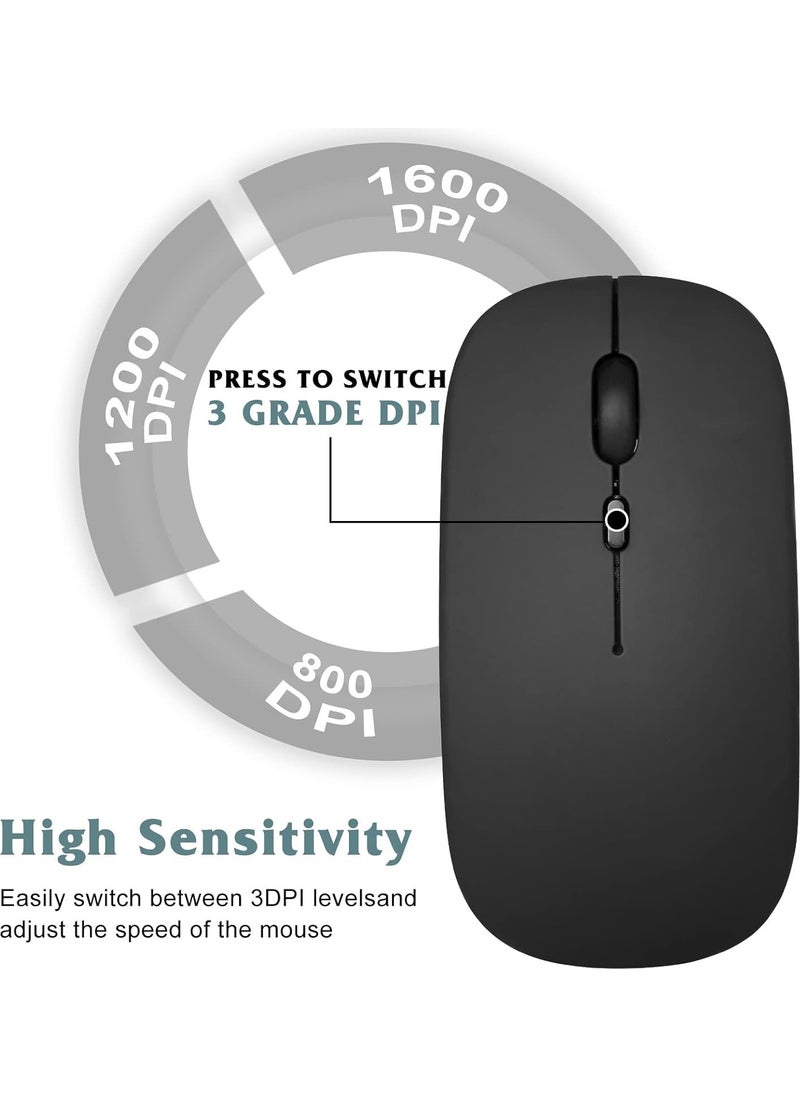 Ata Elektronik - Ata Electronic Slim Wireless Mouse Mouse Wireless Mouse 4 Key Color Silent Rechargeable DPI Control - Image 1
