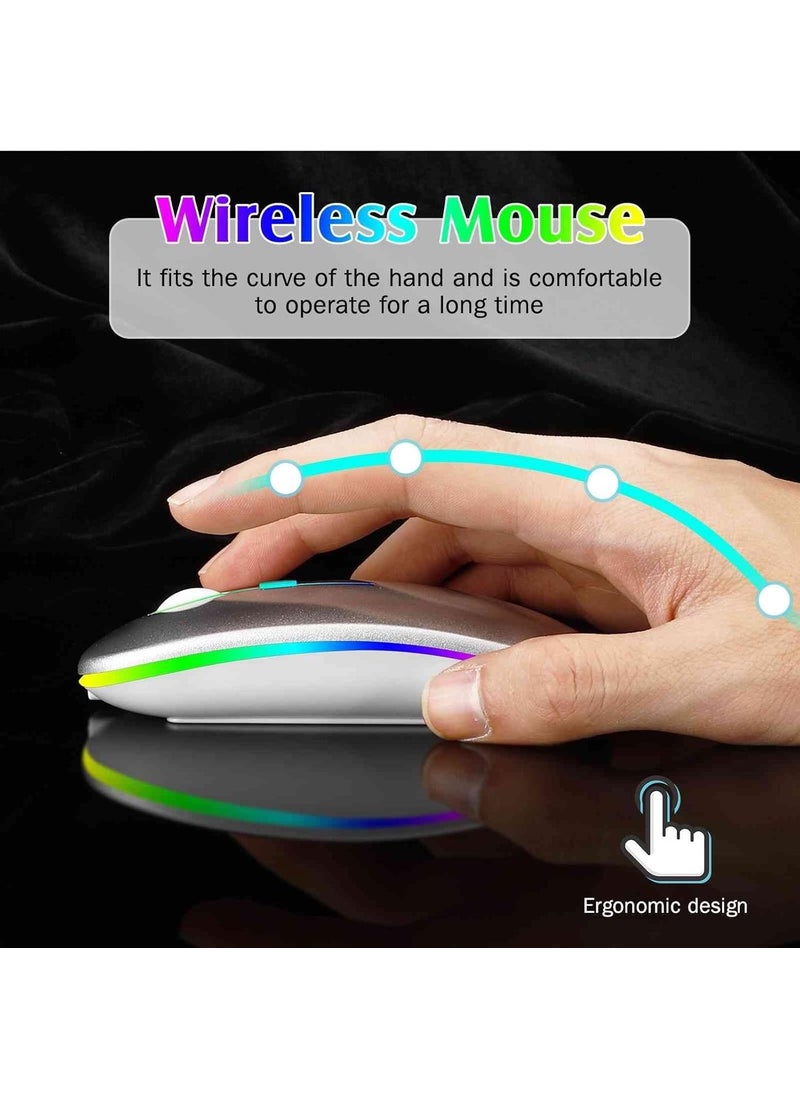 Ata Elektronik - Ata Electronic Slim Wireless Mouse Mouse Wireless Mouse 4 Key Color Silent Rechargeable DPI Control - Image 1