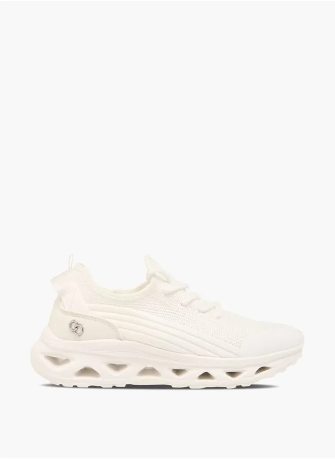 Celeste Women's Mesh Textured Sneakers with Lace-Up Closure
