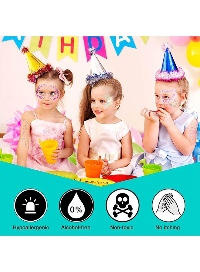 Fit Colors بريق للجسم والوجه، جل بريق للشعر، طلاء وجه بالترتر، إكسسوارات حفلات المغنين ومهرجانات الموسيقى والرقص، جل بريق وجه حورية البحر، طلاء وجه بالترتر بريق رقم 06# أبيض - Image 5