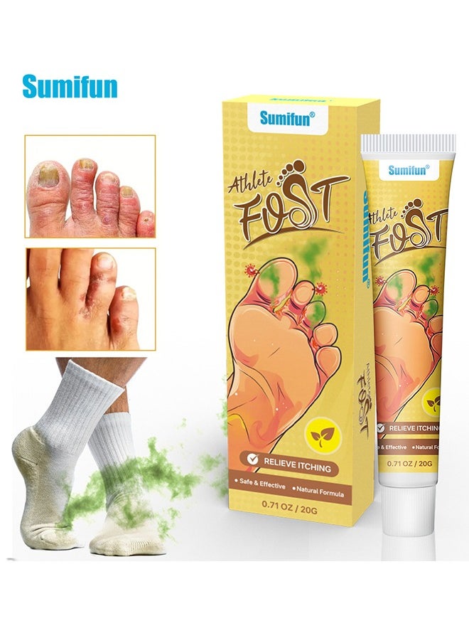Sumifun - Athlete Foot Relieve Itching, Antibacterial Cream, Safe Mild Anti-Itch Ointment, for Burning, Athlete's Foot, Foot Sweat, Itching 20g - Image 1