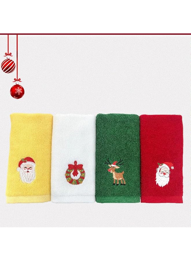 The Bros Christmas Hand Towels 3 Pieces Set, 100% Cotton Kitchen Towels, Holiday Soft Dish Towels for bathroom, Towels Washcloth Christmas Decor/Gifts,Embroidery Design,32 * 45CM - Image 4