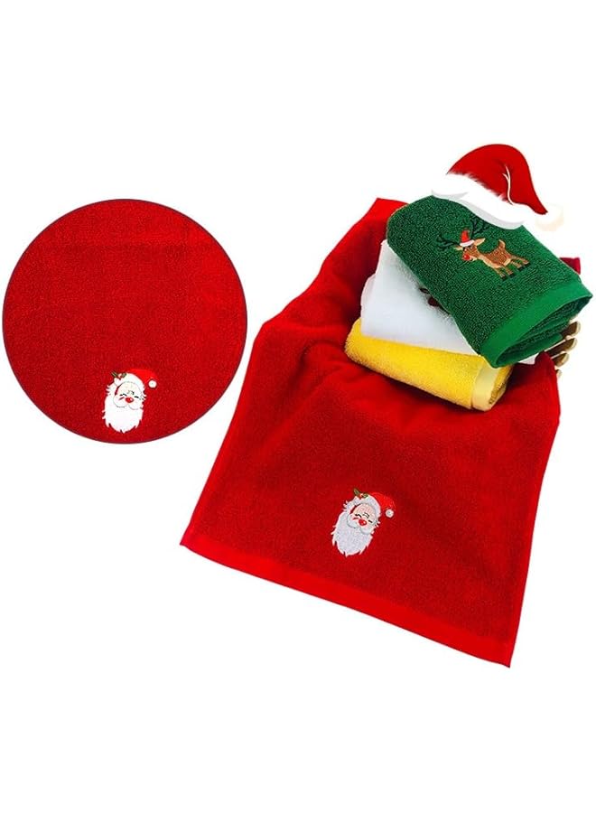 The Bros Christmas Hand Towels 3 Pieces Set, 100% Cotton Kitchen Towels, Holiday Soft Dish Towels for bathroom, Towels Washcloth Christmas Decor/Gifts,Embroidery Design,32 * 45CM - Image 5