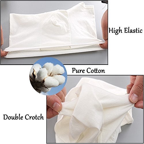 STARLY Mens Disposable Cotton Underwear Travel Boxers Briefs Portable Shorts White Color 5PK (Large) - Image 4