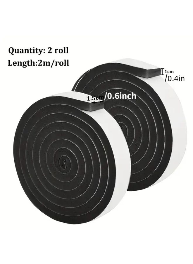 Black Self Adhesive Weatherstrip 1 18 Inch Wide 78 74 Inch Long Soundproof Seal For Sliding Windows - Image 3