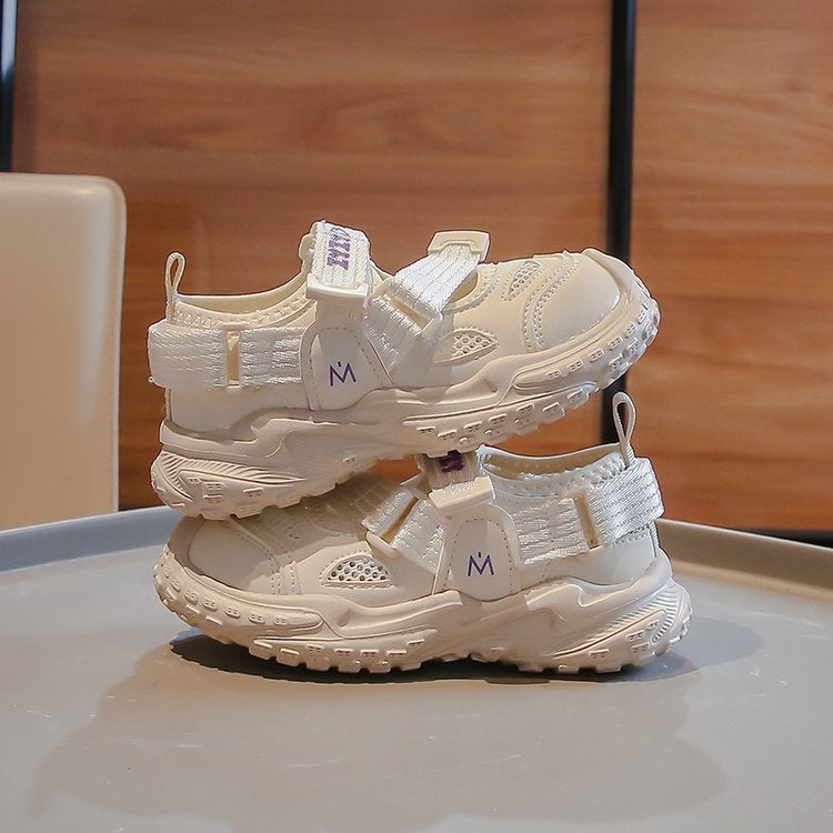 Children'S Shoes Frame Sandals 2025 Mesh Hollow Breathable Sneaker Korean Style Boys And Girls Shoes - Image 4