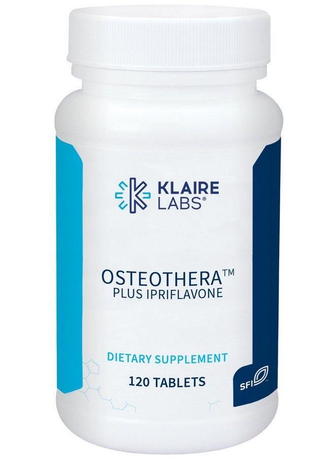 Klaire Labs - Osteothera Plus Ipriflavone Tablets Hypoallergenic & Multifactorial Calcium Complex & Isoflavone Derivative Bone Support Formula With Vitamin K D3 Magnesium & Boron (120 Tablets) - Image 1