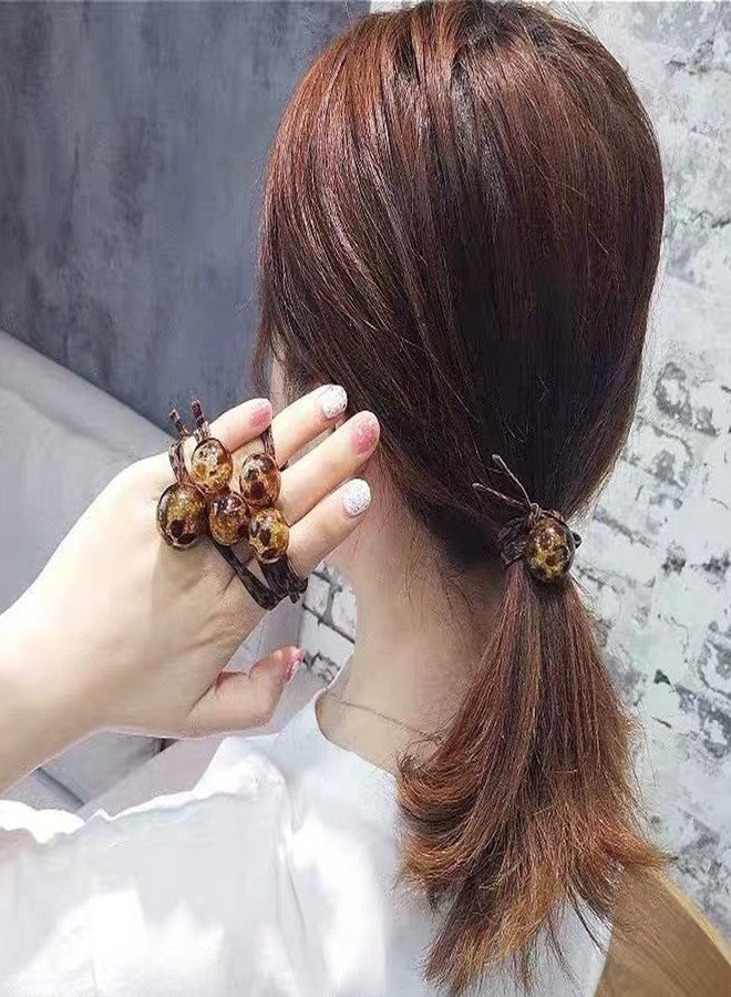 LINYUEARUI 8 PCS leopard print ponytail holders, cute elastic headbands for ladies, girls, children's holiday hair accessories, elastic headbands, ponytail fixators, ropes, elegant women's hair accessories - Image 4