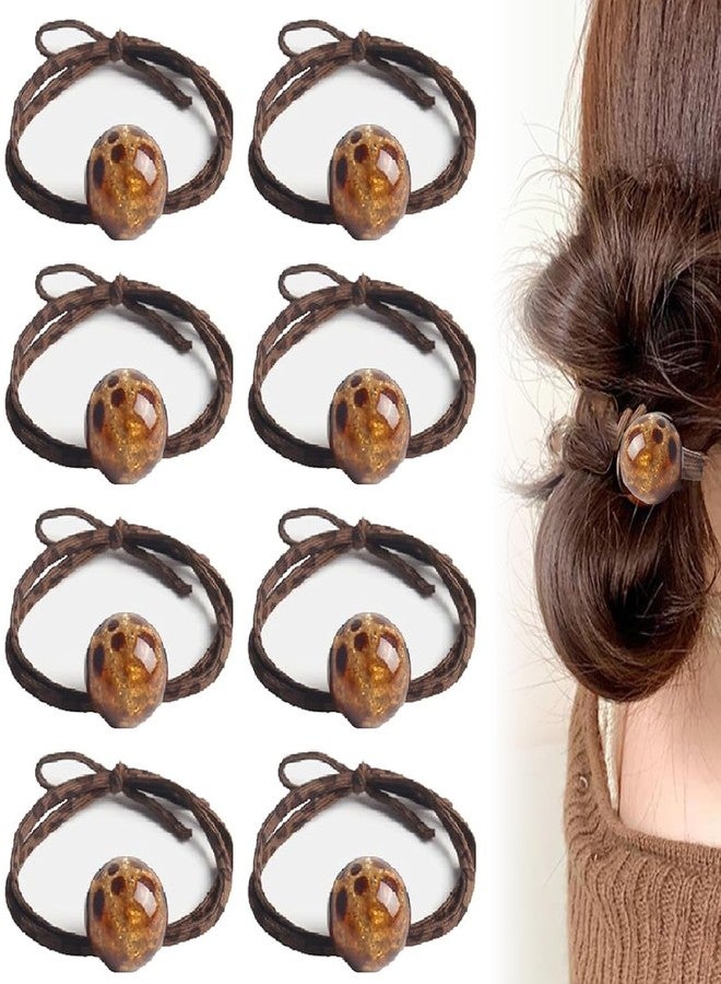 LINYUEARUI 8 PCS leopard print ponytail holders, cute elastic headbands for ladies, girls, children's holiday hair accessories, elastic headbands, ponytail fixators, ropes, elegant women's hair accessories - Image 1