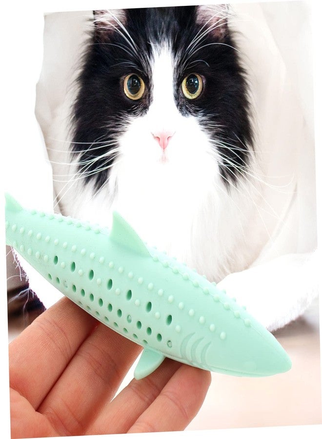 BUGUUYO Catnip Fish Toy Silicone Interactive Chewing Toy for Cats Kitten Teeth Cleaning Indoor Plaything 6.29 Inch - Image 5