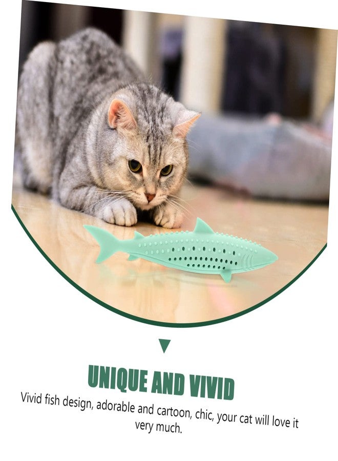 BUGUUYO Catnip Fish Toy Silicone Interactive Chewing Toy for Cats Kitten Teeth Cleaning Indoor Plaything 6.29 Inch - Image 2