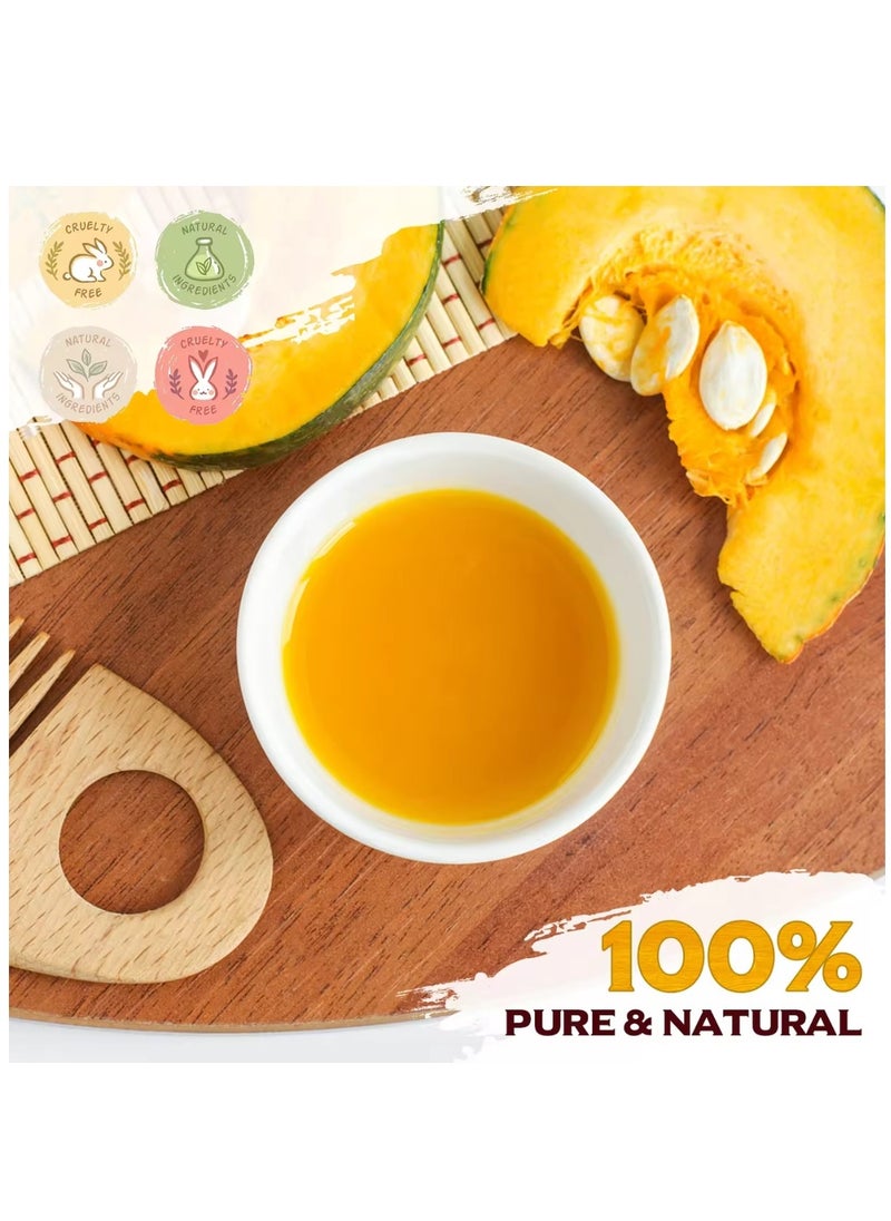Yecuce 60ml Pumpkin Seed Essential Oil for Skin and Hair Growth Organic 100% Pure RAW Cold Pressed Pumpkin Seed Oil for Anti Aging Wrinkle Massage Oil Hair and Scalp Care Vitamin E Oil for Skin and hair  - Image 4