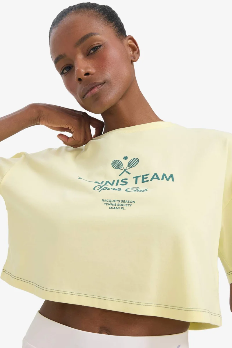 ديفاكتو DeFactoFit Oversize Fit Crew Neck Sports T-Shirt