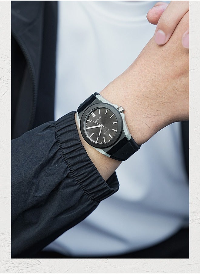 HUMPBUCK - Ultra-thin Plastic Watch Fashion Casual Quartz Silicone Strap Light Wristwatch Waterproof Sport Gifts for Men & Women - Image 1