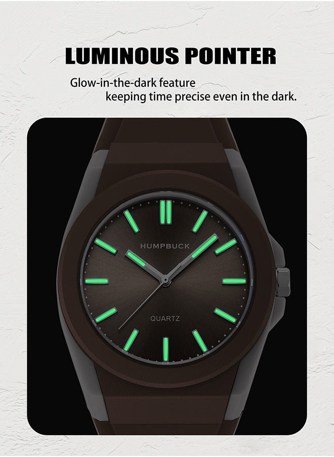 HUMPBUCK - Ultra-thin Plastic Watch Fashion Casual Quartz Silicone Strap Light Wristwatch Waterproof Sport Gifts for Men & Women - Image 1