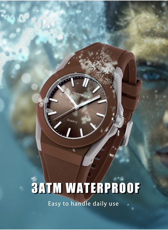 HUMPBUCK - Ultra-thin Plastic Watch Fashion Casual Quartz Silicone Strap Light Wristwatch Waterproof Sport Gifts for Men & Women - Image 1