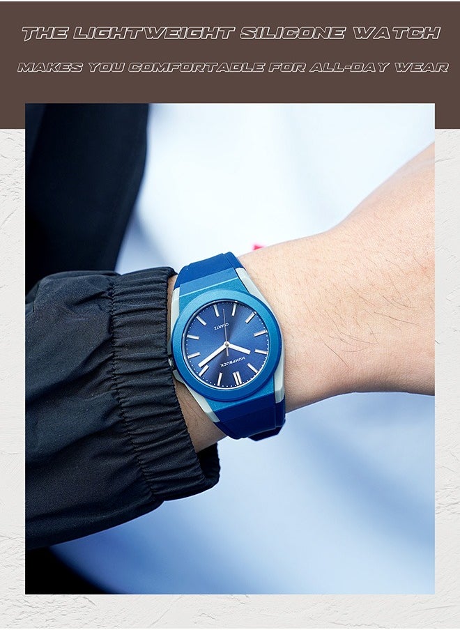 HUMPBUCK - Ultra-thin Plastic Watch Fashion Casual Quartz Silicone Strap Light Wristwatch Waterproof Sport Gifts for Men & Women - Image 1