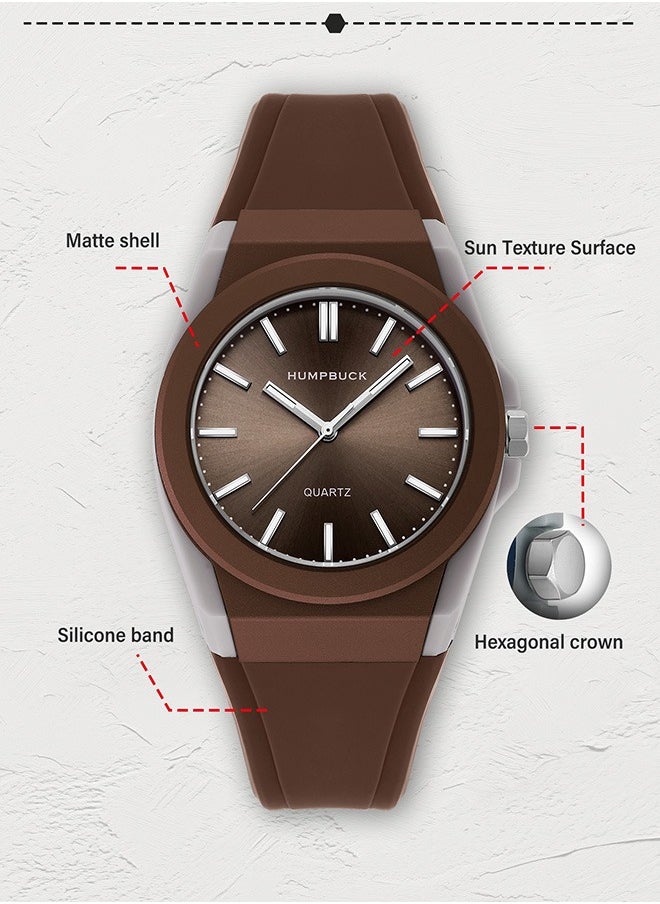 HUMPBUCK - Ultra-thin Plastic Watch Fashion Casual Quartz Silicone Strap Light Wristwatch Waterproof Sport Gifts for Men & Women - Image 1
