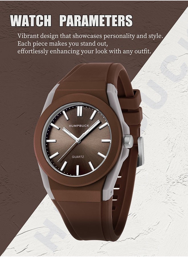 HUMPBUCK - Ultra-thin Plastic Watch Fashion Casual Quartz Silicone Strap Light Wristwatch Waterproof Sport Gifts for Men & Women - Image 1