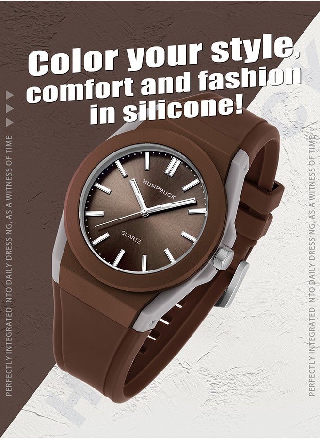 HUMPBUCK - Ultra-thin Plastic Watch Fashion Casual Quartz Silicone Strap Light Wristwatch Waterproof Sport Gifts for Men & Women - Image 1