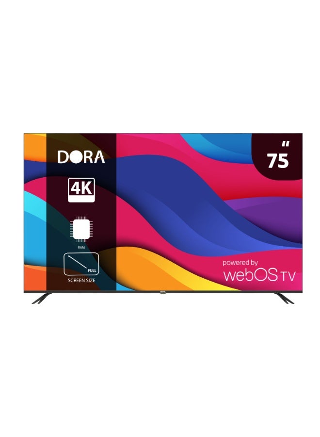 75 Inch smart TV 4K HDR resolution magic mouse WebOS operation 75DYW70
