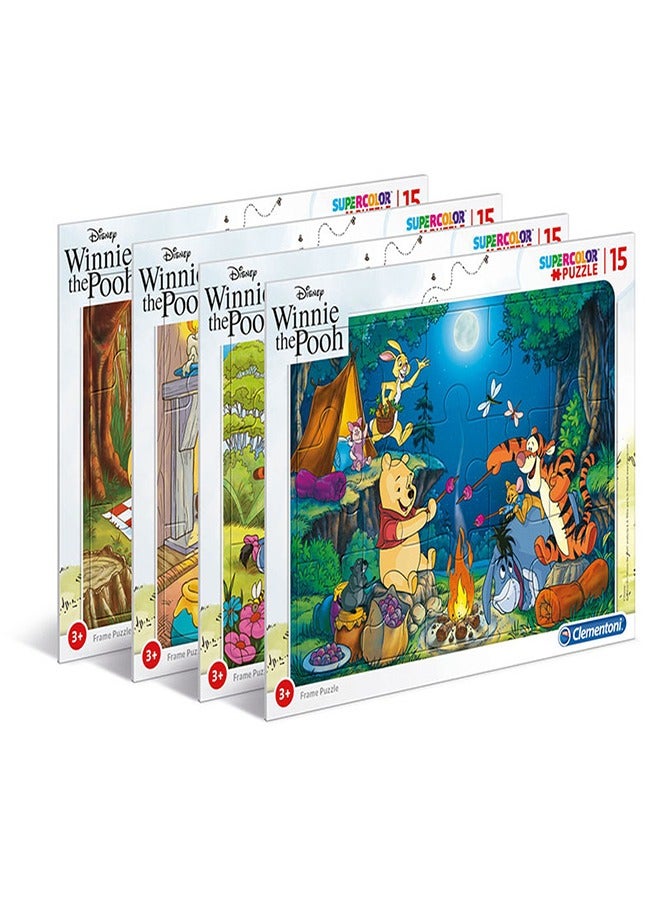 Clementoni Clementoni - Winnie The Pooh Frame Puzzle Pooh-15 Pieces - 22231  - Image 1