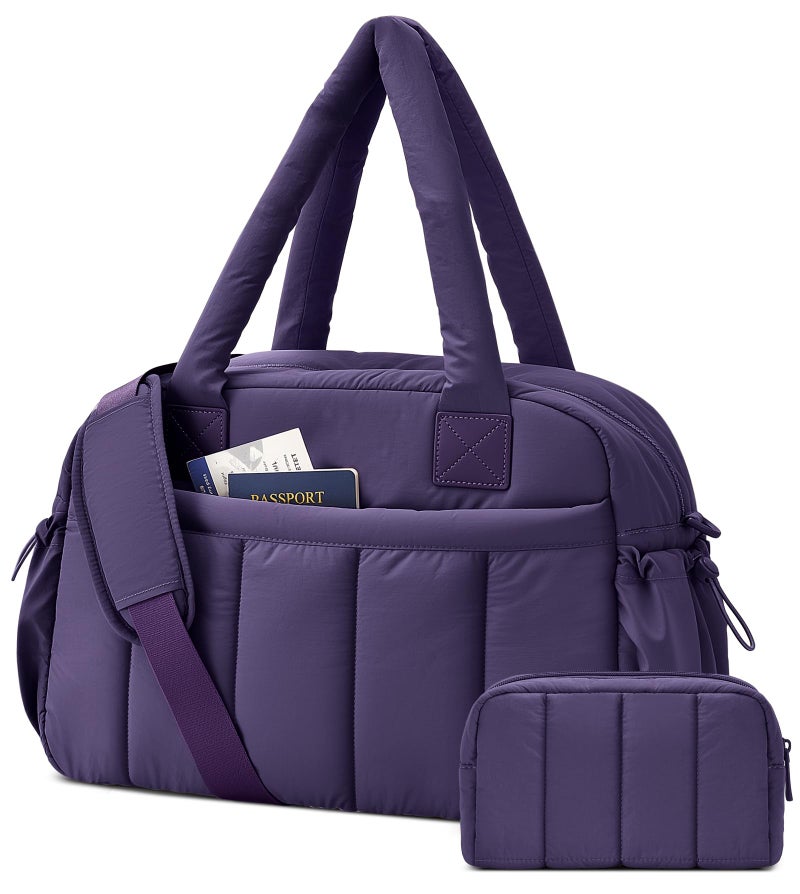oscaurt Gym Bag for Women Lightweight Duffle Bag for Travel with Toiletry Pouch Water Resistant Carry On Weekender Overnight Duffel - Image 2