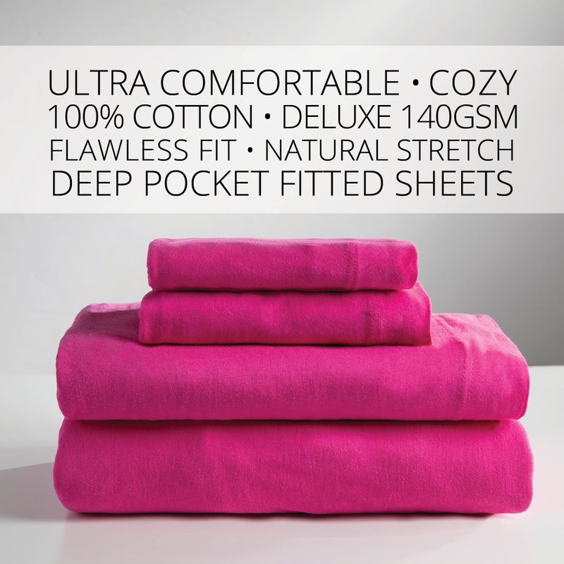 بالتيك لينين مجموعة شرشف بتصميم سادة - 4 قطع - Image 2