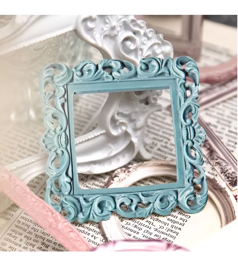 10Pcs Vintage Photo Frames Scrapbooking Paper Assorted Shapes Colors Embossed Craft Journal Album - Image 4