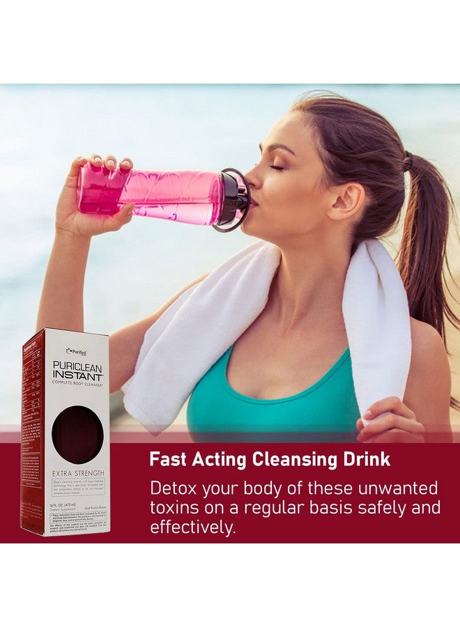Wellgenix Puriclean Instant Complete Body Cleanser, 16 Fl Oz Fruit Punch, Premium Extra Strength Herbal Cleanse Detox Drink (2 Pack) - Image 3