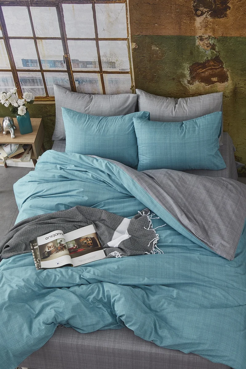 Bonjardin Home Cotton Reversible Double Duvet Cover Set
