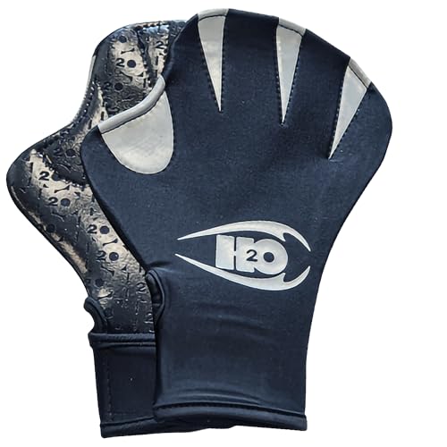 H2ODYSSEY Paddle Gloves - Webbed Gloves with Strap - Sharkskin Palm Grip - Thermal Dive Gear to Keep Hand Warm - for Surfing, Diving and Swimming (Large) - Image 1
