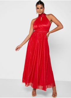 Halter Neck Shimmer Dress