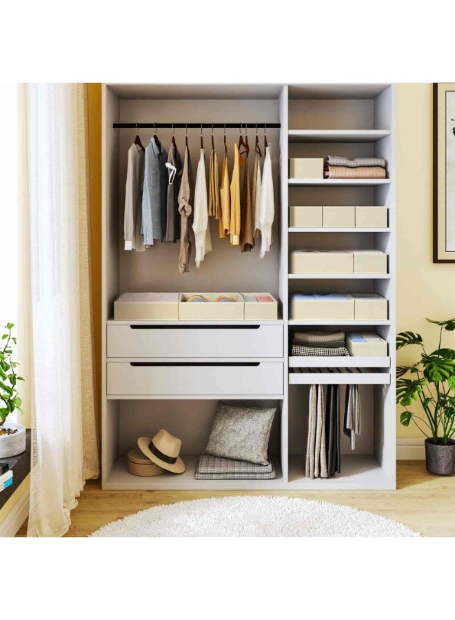 Anmi 15 PCS Foldable Drawer Organiser set for Clothes, Socks, Bras, Underwear, Towels, Leggings, Jeans and Sweaters –Stylish Fabric Storage Organizer Set in 3 Sizes, Wardrobe Organizers  (Beige) - Image 4