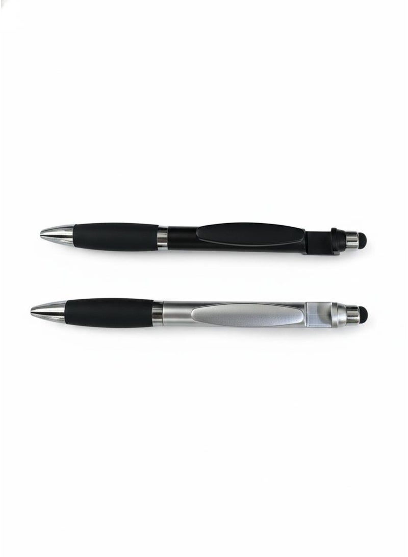 ركس 2 قلم لون رمادي و اسود مزودة بقطعة تجنب التوتر لون الحبر ازرق 69763 - Image 2