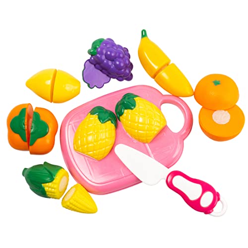 Wembley Fruits Cutting Toys for Kids Pretend Play Kitchen Toys Play Food Toys Sliceable 9Pcs for 3+ Years Boys, Girls, Kids- BIS Approved - Image 1