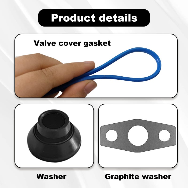 stymart Valve Cover Gasket Set Compatible with Chevy Silverado, Suburban, Tahoe, Trailblazer, GMC Sierra, Yukon, Envoy, Cadilac Escalade, for 4.8L 5.3L 6.0L 6.2L Ls Replace VS50504R1 - Image 2