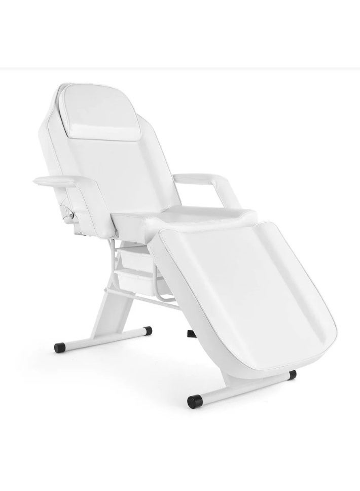 White Foldable Facial Chair Massage Bed Salon Spa Multipurpose Massage Bed Spa Salon Facial Tattoo Chairs - Image 1