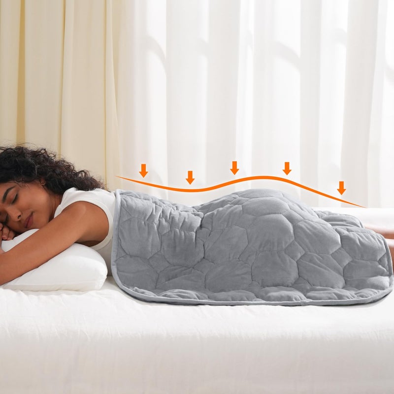 Kivik Weighted Blanket for Travel 5 lbs Weighted Lap Blanket 29x33 FullBody Coverage  Lightweight Weighted Lap Pad for AdultsUnique Grey