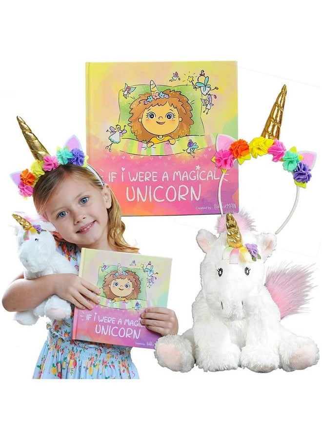Tickle & Main Tickle & Main 3-Piece Book & Stuffed Animal Set - Colorful Headband, Magical Unicorn Storybook, and Unicorn Plush for Girls 3 Years & Up - Stuffed Animals for Girls - Book and Toy Set  - Image 1