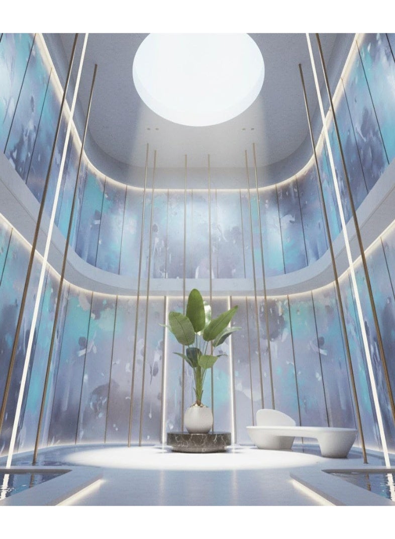 شجرة موز صناعية من السيليكون، 9 أوراق، تصميم طبيعي، نبات زينة داخلي مع أصيص - Image 5